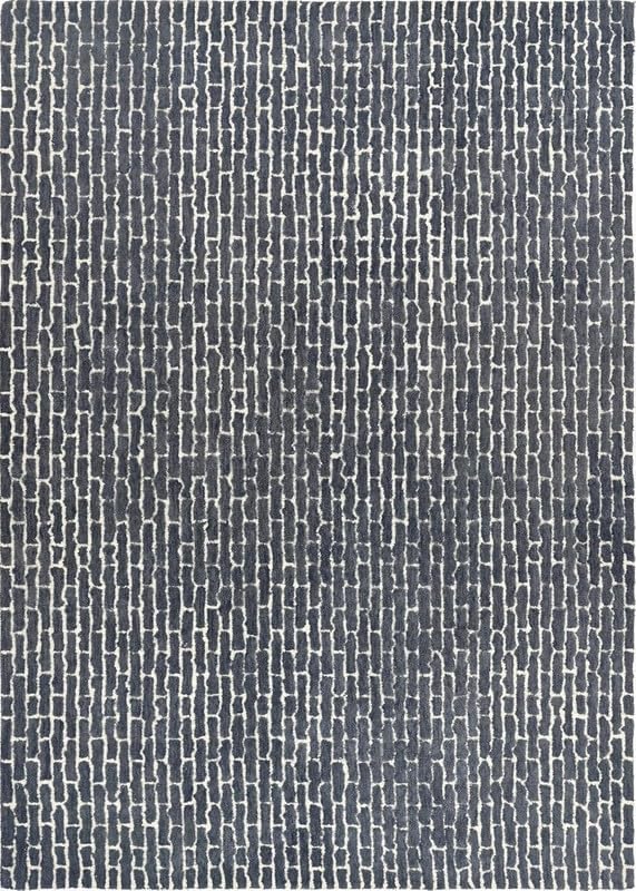 3x5 Ft Hand Tufted Wool Area Rug, Modern Geometric Linear Pattern Blush Pink & Ivory Contemporary Design Premium Handmade Carpet for Living Room Bedroom Home Décor