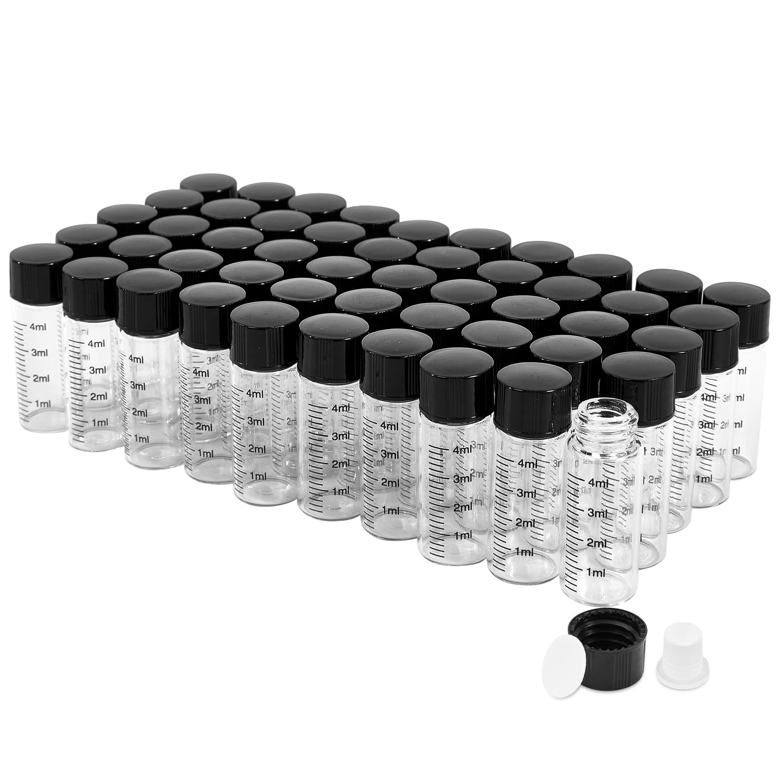 Fioles graduées en verre de 4 ml flacon échantillon vide pour stockage liquide