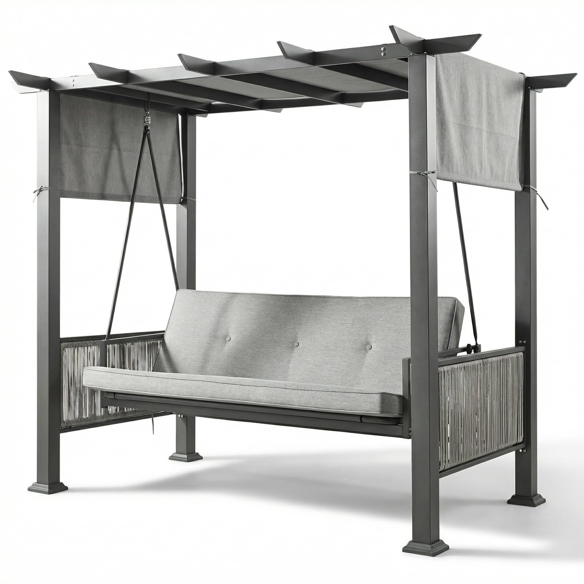 Pamapic 2-in-1 Convertible Porch Swing Bed