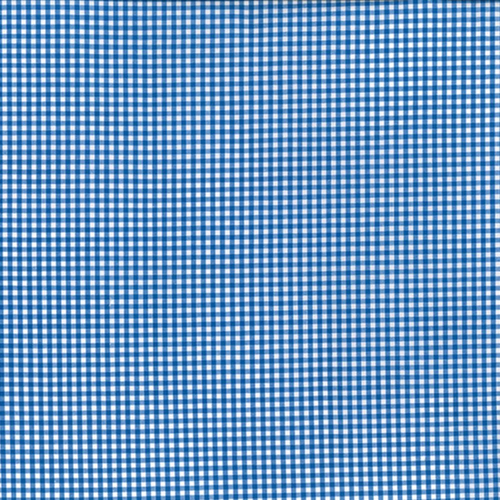 100% Yarn Dyed Cotton Fabric 2.5mm Gingham Check Squares 144cm Wide (Sold Per Half Metre) (Royal)