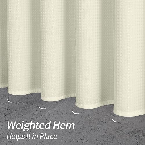 Miniatura 10 de MitoVilla Cortina de ducha pequeña de punto gofre naranja de 36 x 72 pulgadas, cortinas de ducha estrechas de tela de tamaño medio para decoración