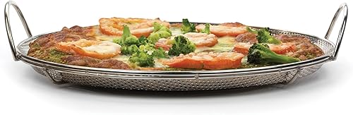 Miniatura 2 de RSVP International Endurance - Sartén para pizza perforada de precisión de acero inoxidable, 11.5 pulgadas, uso en parrilla u horno, corteza marrón