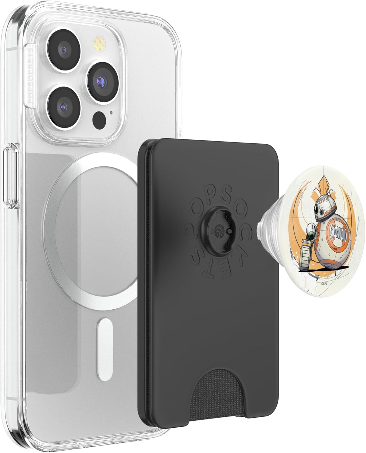 Star Wars The Rise of Skywalker BB-8 and D-O Droid BFF PopSockets PopWallet for MagSafe