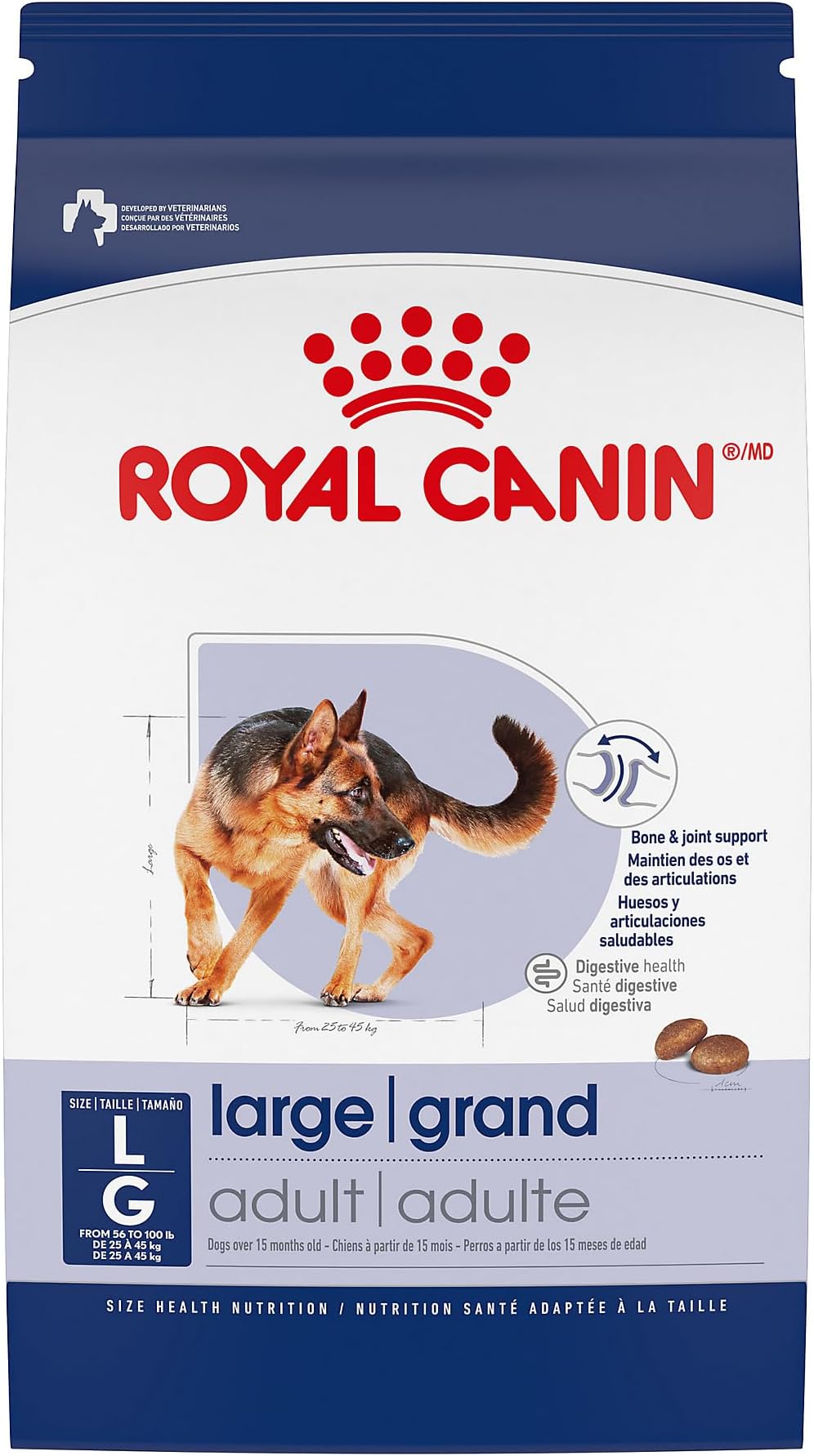 Size Health Nutrition Large Adult Dry Dog Food, 30 lb Bag