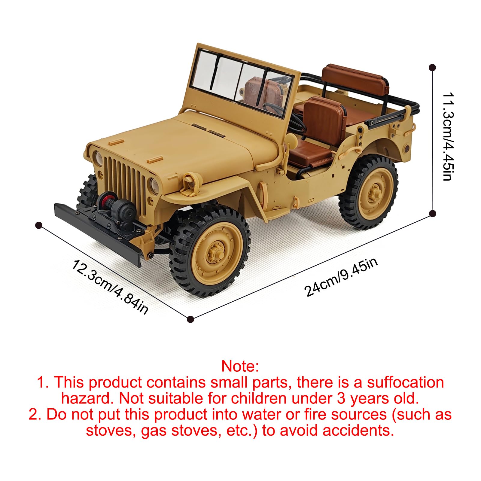 GoolRC 1:14 Auto telecomandata, 2.4G 4x4 RC Car Crawler RC Truck con Luci LED ed Effetti Sonori, RC Car Adatto a Tutti I Terreni (Giallo)