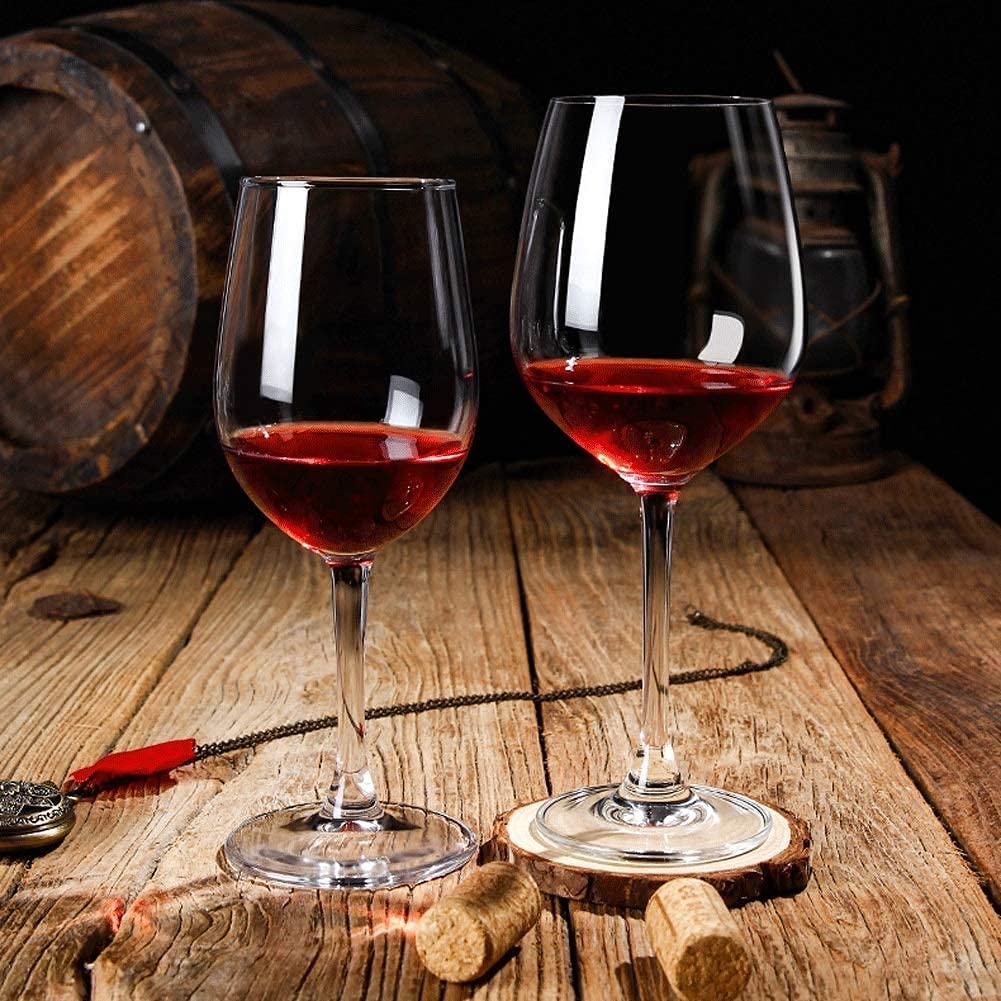 Copas de vino tinto fiables Copas de cristal transparente para degustación de vinos elegantes para fiestas de beber vasos de vino tinto Juego de 4 vasos (color: A)