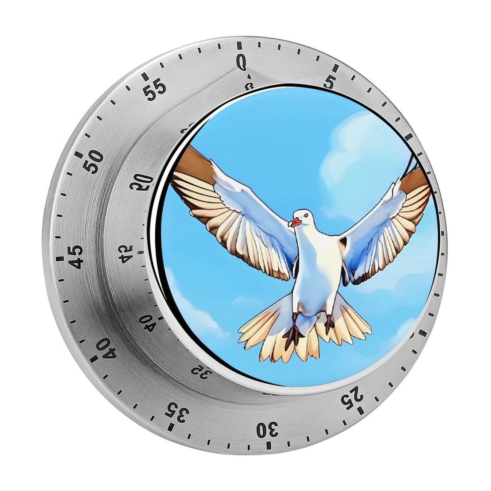 Adfgyerh Style Seagulls In Flight Timer For Cooking, Kitchen Timer Magnetic No Batteries Required, Mechanical Timer With Loud Alarm, For Fitness Baking Exercise Oven