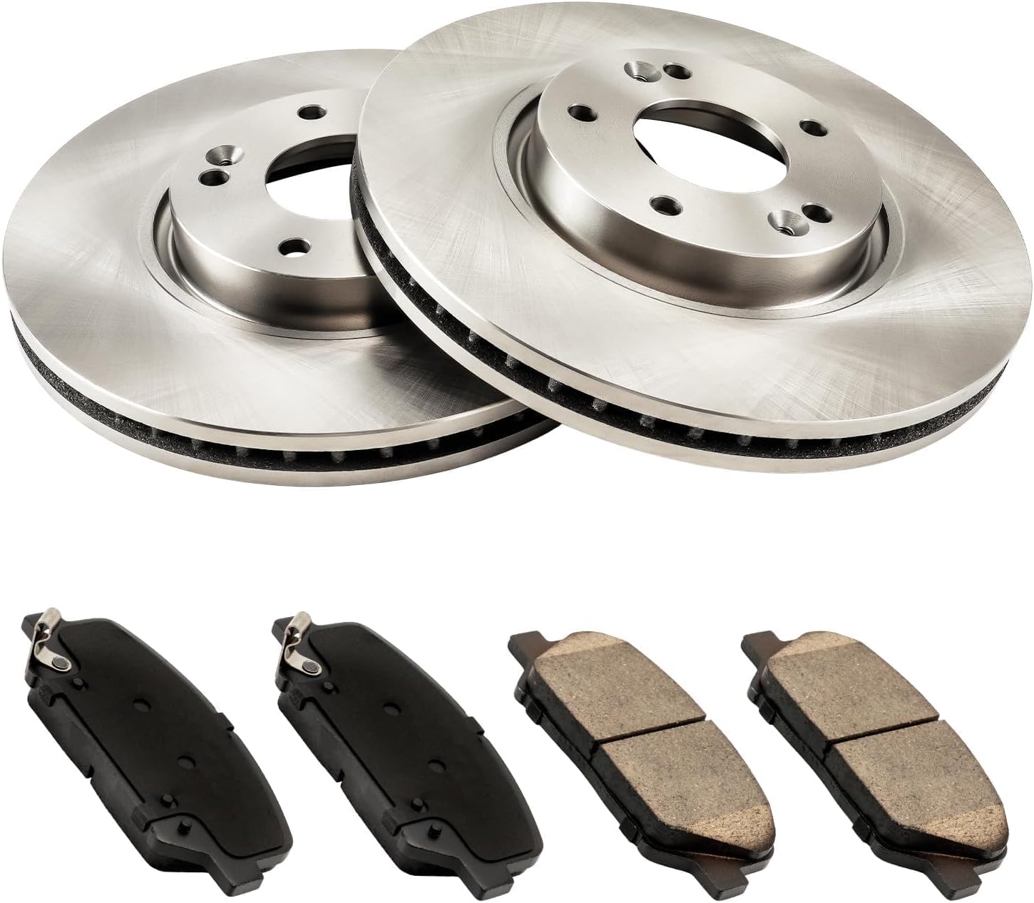 Torchbeam 31427+D1413 Front Disc Brake Rotor and Ceramic Brake Pad Set Kit for 2013-2016 Ve-loster, Brake Pads and Rotors Kit, 6pcs
