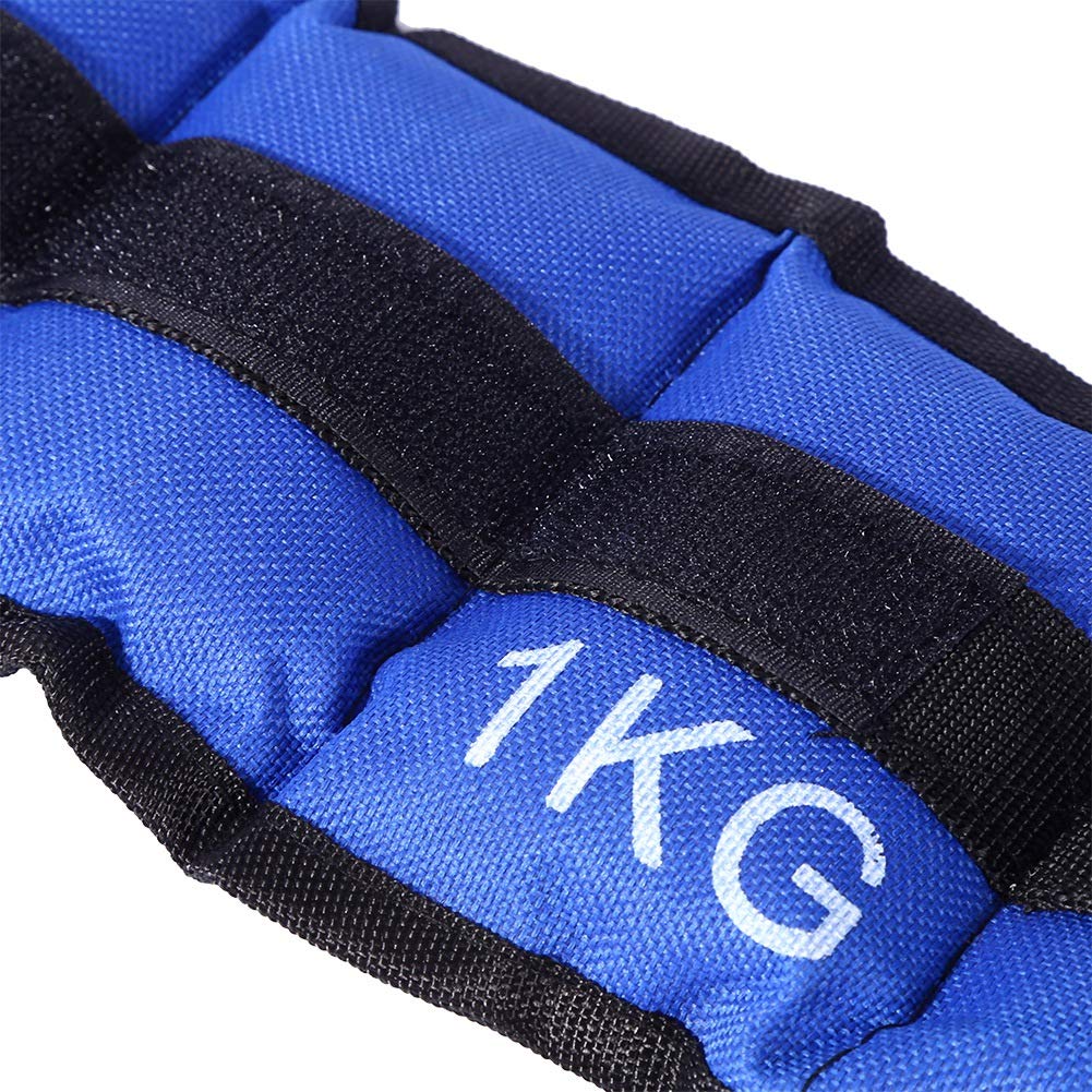 2 szt. obciążników na nadgarstki i kostki, 1 kg, regulowana, obciążniki do kostki/nadgarstka, do fitnessu, ćwiczeń, spacerów, joggingu, siłowni, aerobiku, gimnastyki, niebieskiego