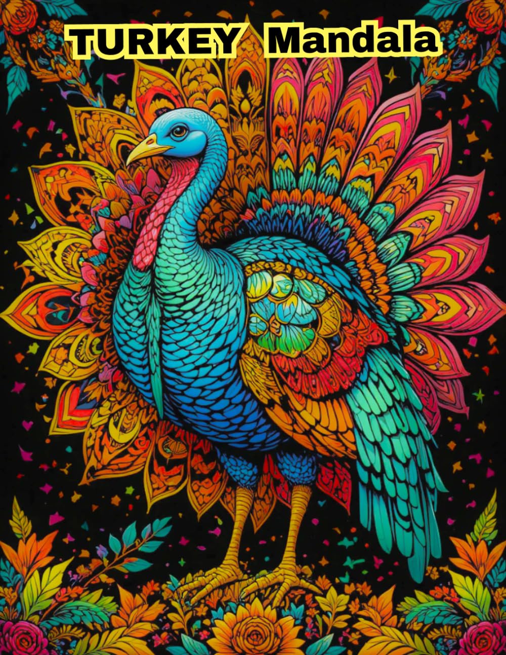 Turkey Mandala Coloring Book: Intricate Autumn Bird Designs for Adult Relaxation and Stress Relief