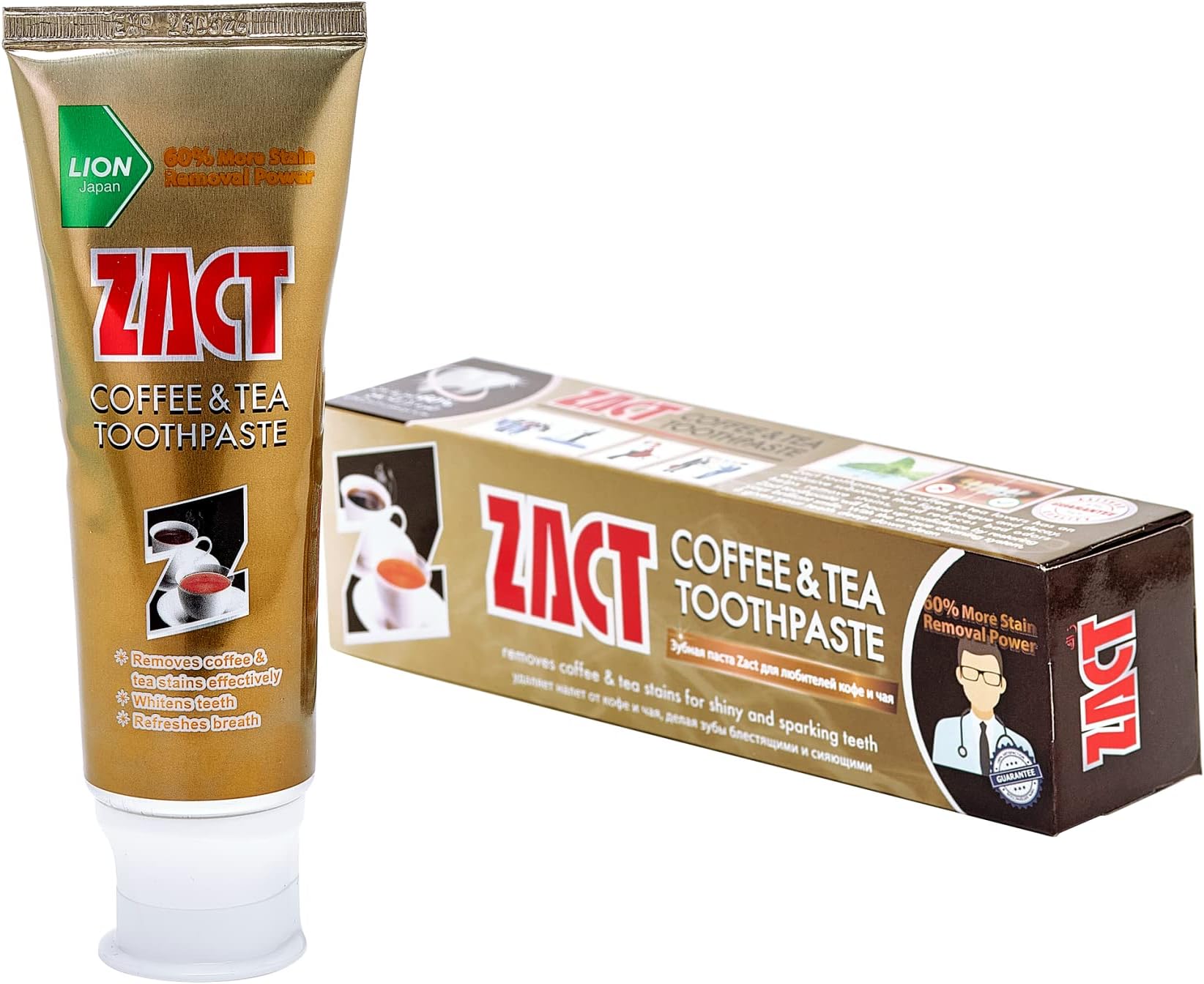 Lion Stain Fighter Toothpaste For Tea & Coffee Drinkers White Teeth by Zact Lion