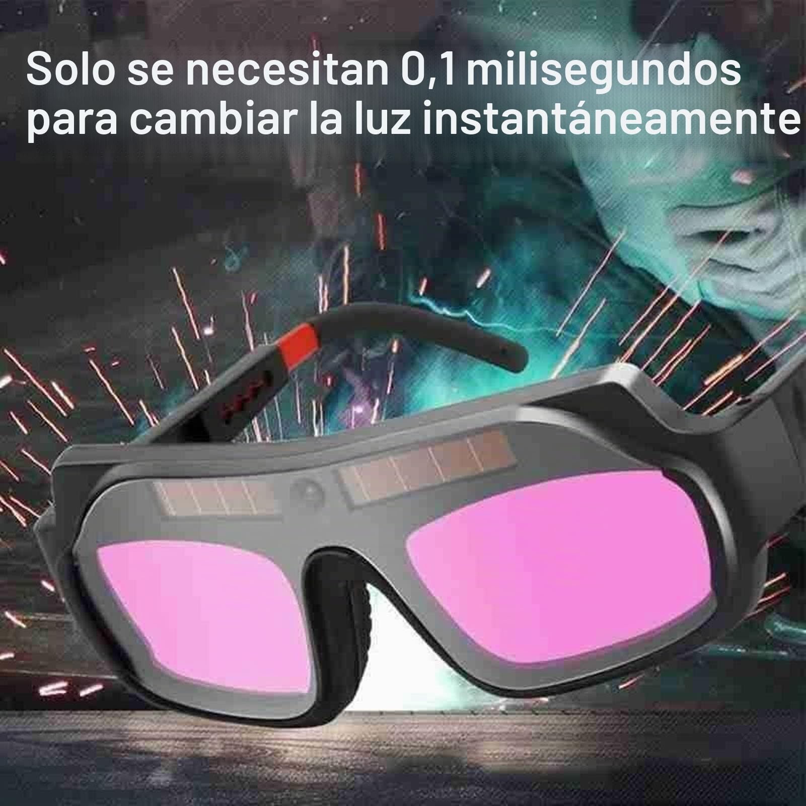 SEAFRONT Gafas de Soldadura de Oscurecimiento Automático Casco para Soldar Gafas de Soldadura con Energía Solar Gafas Protectoras de Seguridad para Soldar Máscara