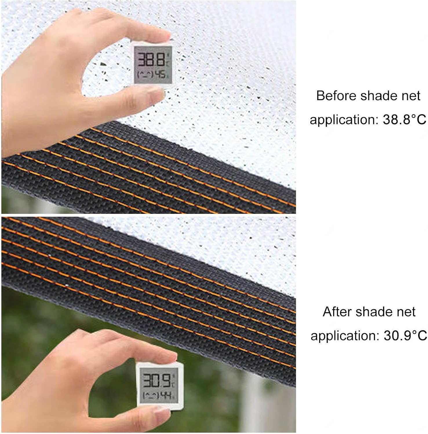 Shade Netting for Garden,Shade Cloth for Plants,White Shade Sail,90% Sunblock Shade Net,Shade Mesh Tarp with Grommets,Balcony Privacy Netting,Breathable/Anti-uv Awning,White-2×9m(6.6 * 29.5ft)