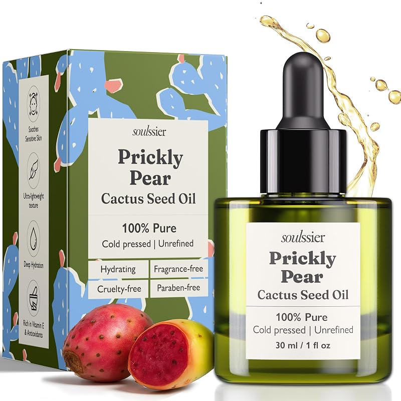 Óleo de semente de figo-da-Índia Soulssier, prensado a frio, 100% puro, 30 mL