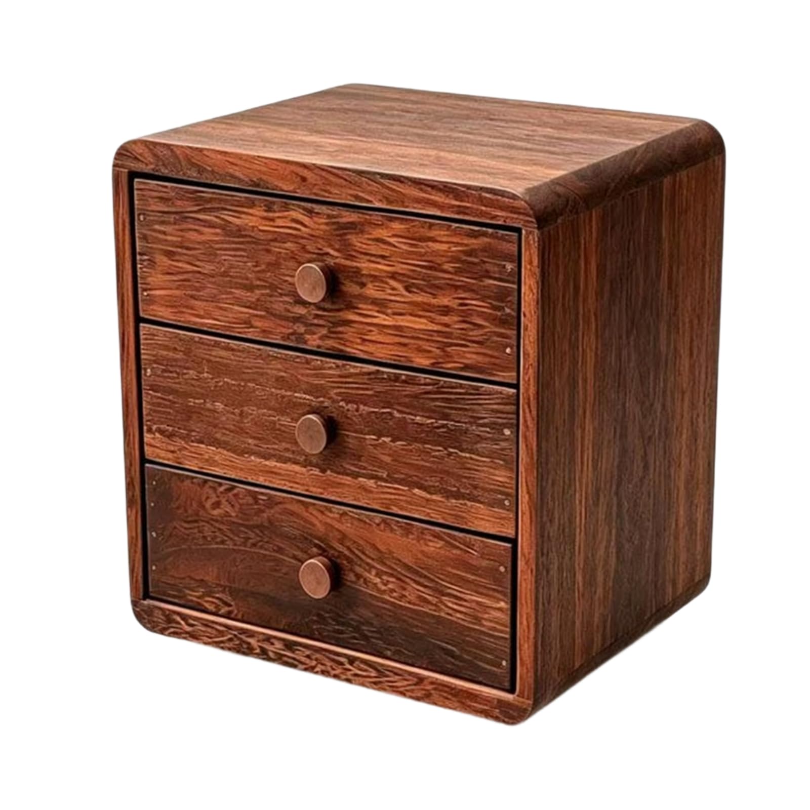 Baoblaze Organizzatore da Scrivania con Cassetti | Design Compatto Salvaspazio, Mini Cassettiera in Legno, per Comodino, Strati