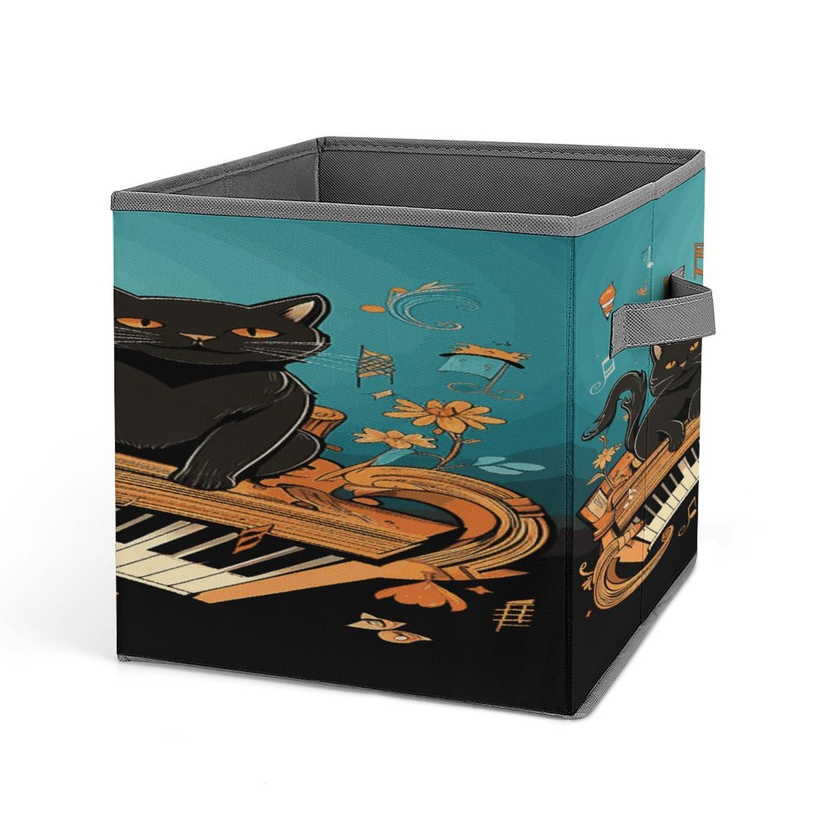 Fekiloot Style Four Black Cats Lying Storage Bins Storage Baskets