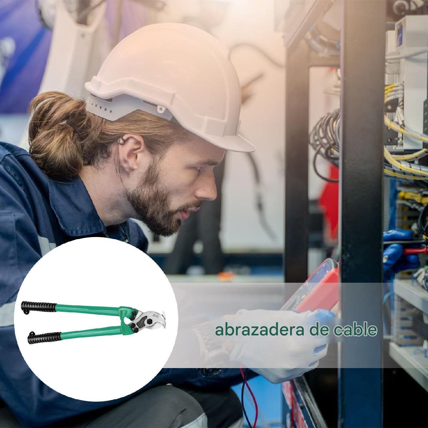 Cortacables, Cizalla Cortapernos, Cizalla Para Alambre, 45cm Acero Al Carbón Para Cable Eléctrico Y Automotriz Para Trabajos De Bricolaje Taller Y Uso Doméstico