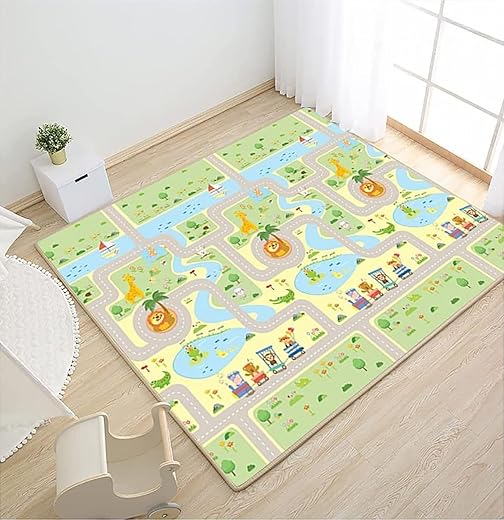 Gutsbox Tappeto Bambini Ripiegabile XPE Pieghevole Doppio Lato Tappeto Gioco per Bambini,...