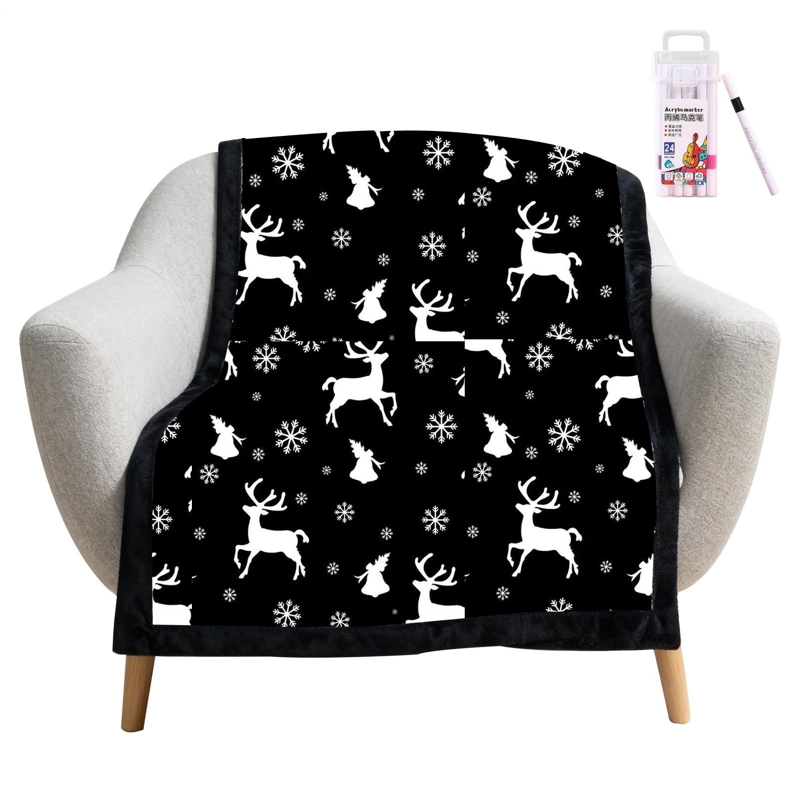 Couverture de coloriage lavable Noël : jouet éducatif et artisanat robuste