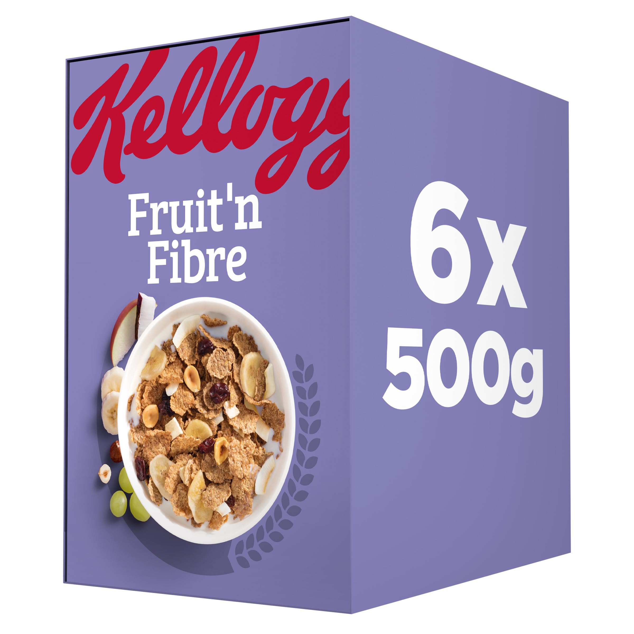 Kellogg's Fruit 'n Fibre Original Breakfast Cereal 6 x 500g (Pack of 6)