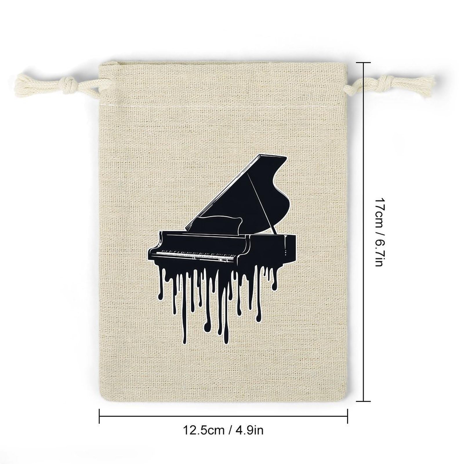 Melting Piano 8 Pack Small Gift Bags Cotton And Linen Drawstring Pockets Sachet Bag for Party Home Supplies