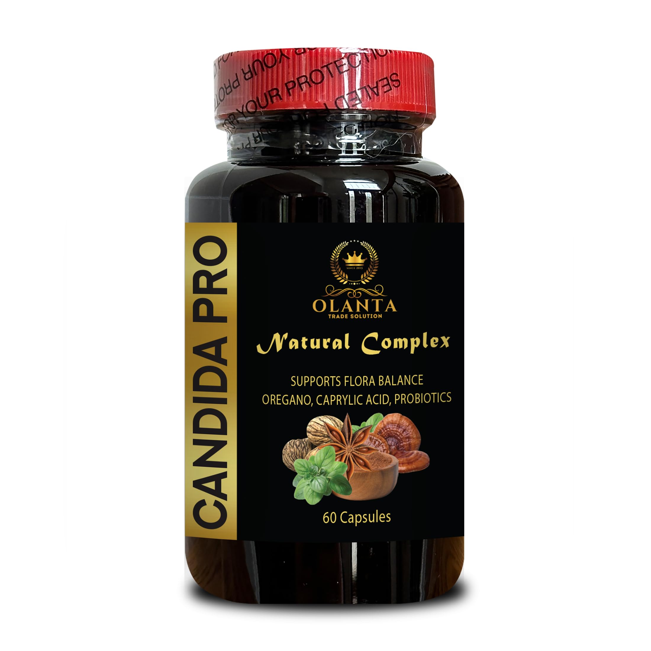 Candida PRO Complex - Candida Cleanse Gut and Colon Support, Organic Wormwood Leaves, Candida Assist Balance one - 1 Bottle 60 Capsules