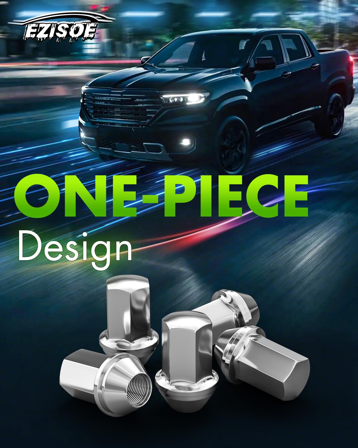 24 szt. 14 x 1,5 cm kołki do kół, 1,8 cala wysokość OEM styl fabryczny Acorn Seat Lug Nuts, chromowane wykończenie, sześciokątne, 60 stopni stożkowe siedzisko do Silverado, Sierra 1500