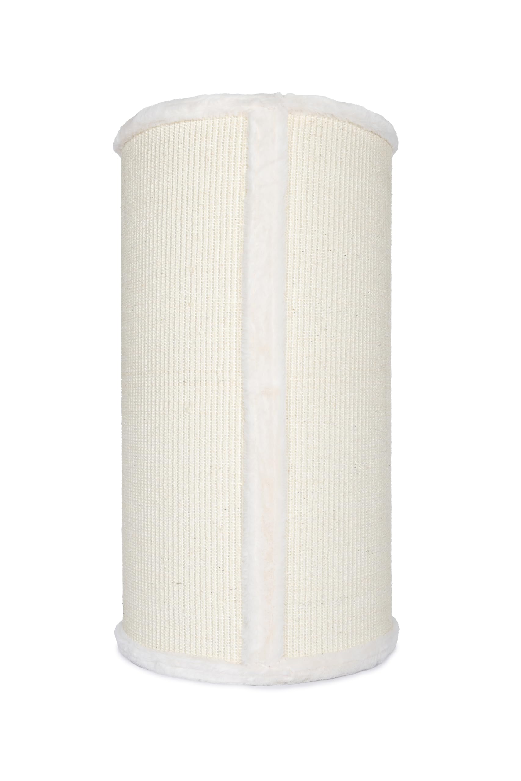 Bontoy Katzenturm Mukki Creme I mit 2 Höhlen I große Liegefläche I 75 cm höhe I Stabiler Stand I mit Sisalmatte umwickelt I Kissen herausnehmbar