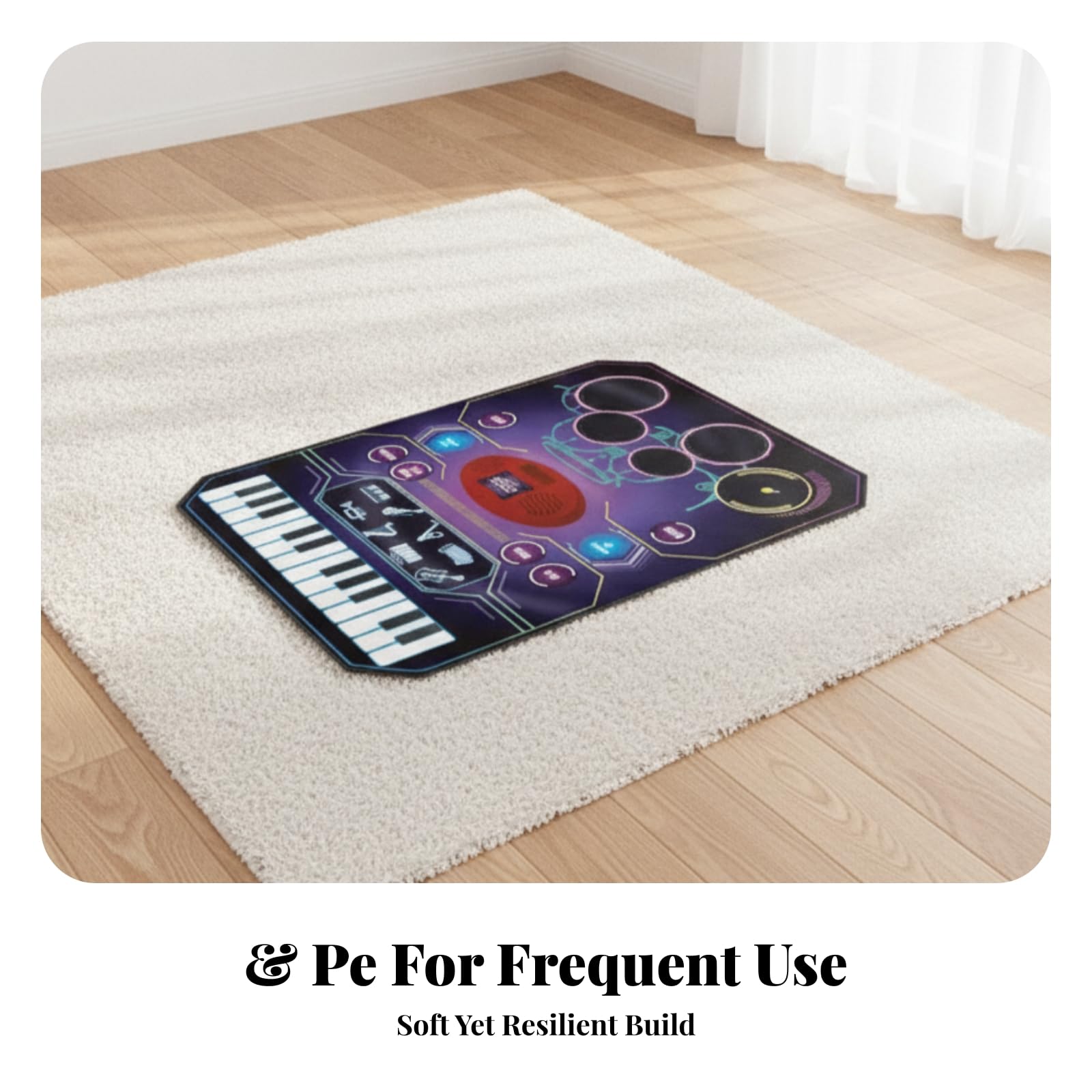 Tapis Jeu Musical Sûr 'éveil | sensoriel, Tapis Piano Percussion, Enfants