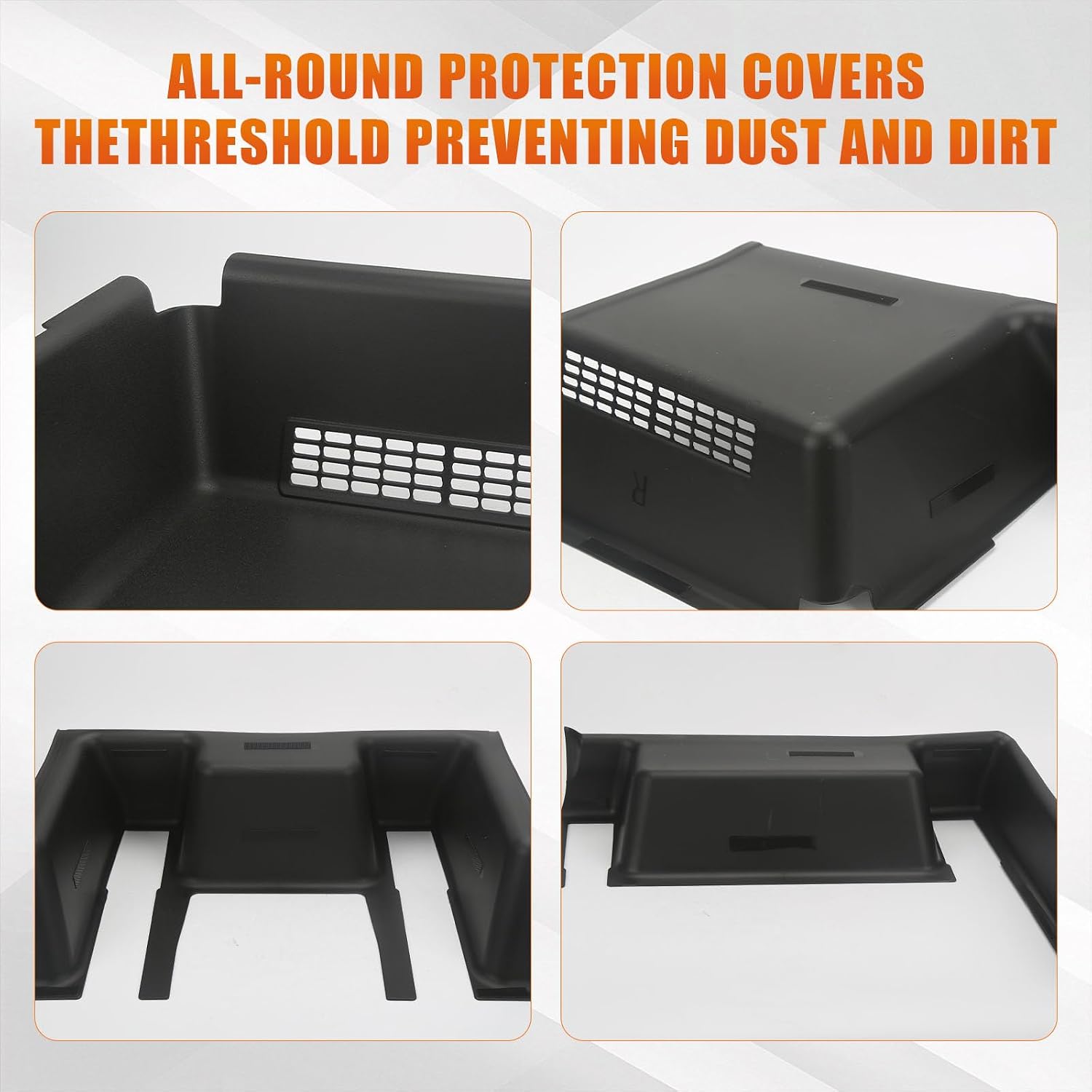 Front Seat Rail Protectors Compatible with Tesla Model Y Juniper 2025-2026 5-Piece TPE Track Cover Guards Under Seat Floor Mat Protectors