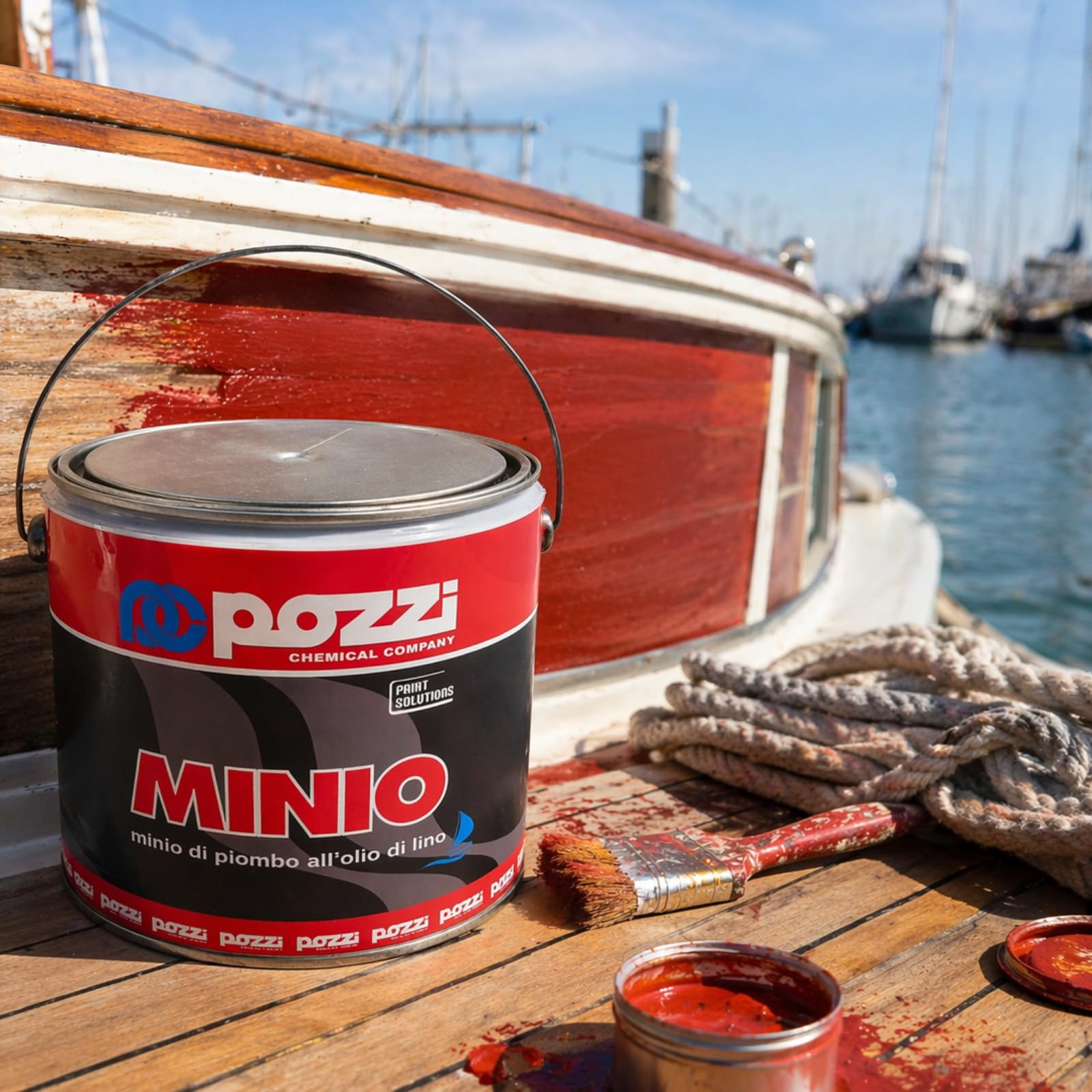2 Lt antiruggine al minio di piombo all'olio di lino serie 620 per ferro legno barche professionale