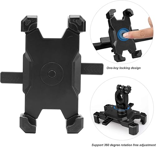 Miniatura 5 de VGEBY Soporte para teléfono móvil, soporte de teléfono impermeable con junta de PVC, soporte de teléfono de bicicleta de aleación de aluminio para
