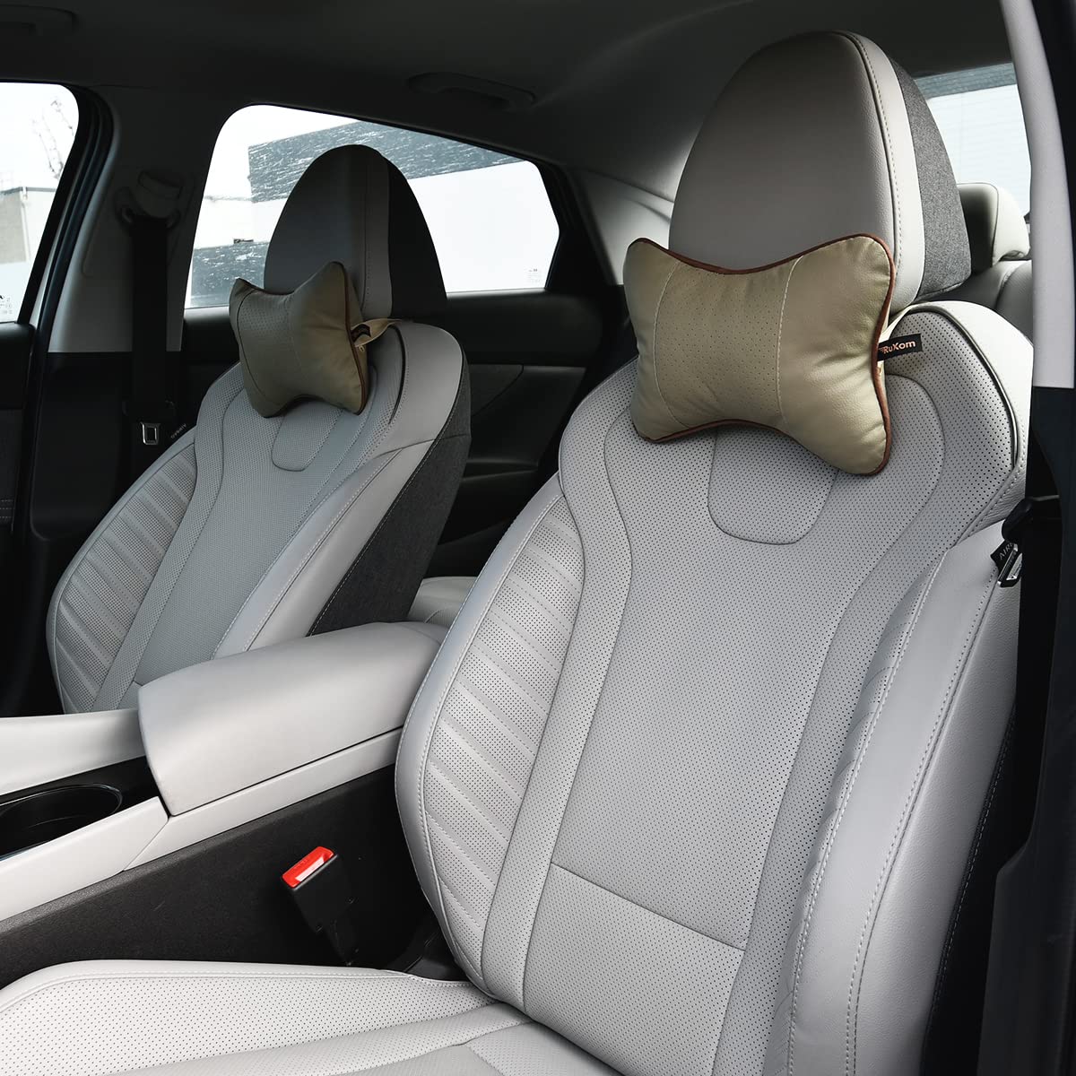 Amazon.com: Coverland 2pc Car Pillow Neck Support, Leather 
