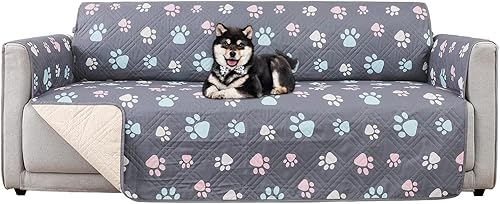 Funda de sofá resistente al agua, resistente al agua, para perros, niños, gatos y mascotas (sofá, gris oscuro)