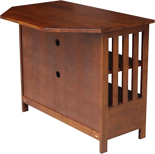 Miniatura 31 de IC International Concepts, Mission Corner Enteinment / Soporte de TV, madera auténtica maciza, madera de parawood resistente, 35 x 24 x 29, montaje