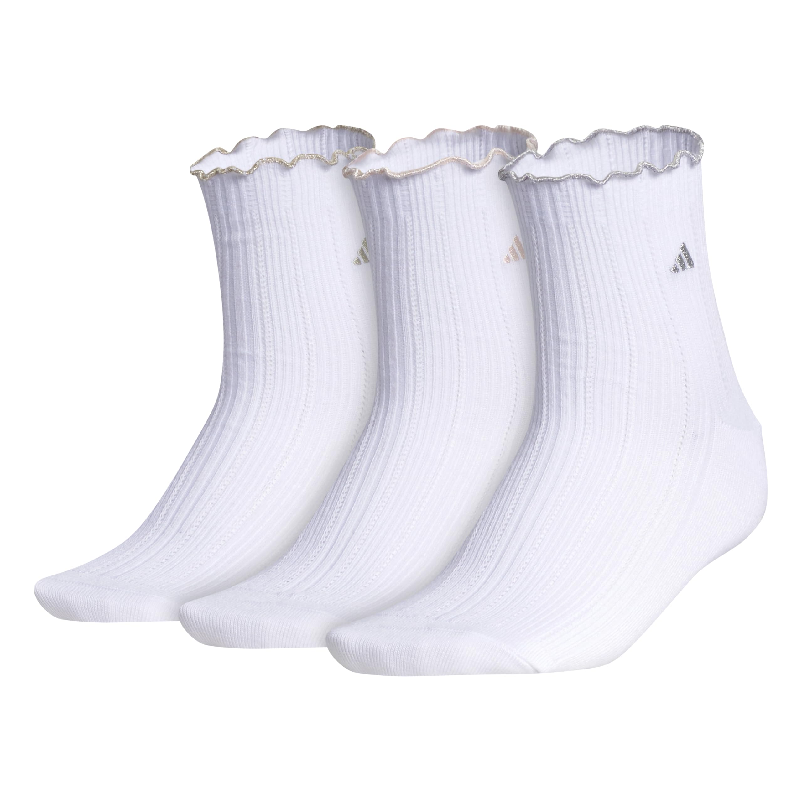 adidas womens Womens Performance Ruffle 3-pack Quarter