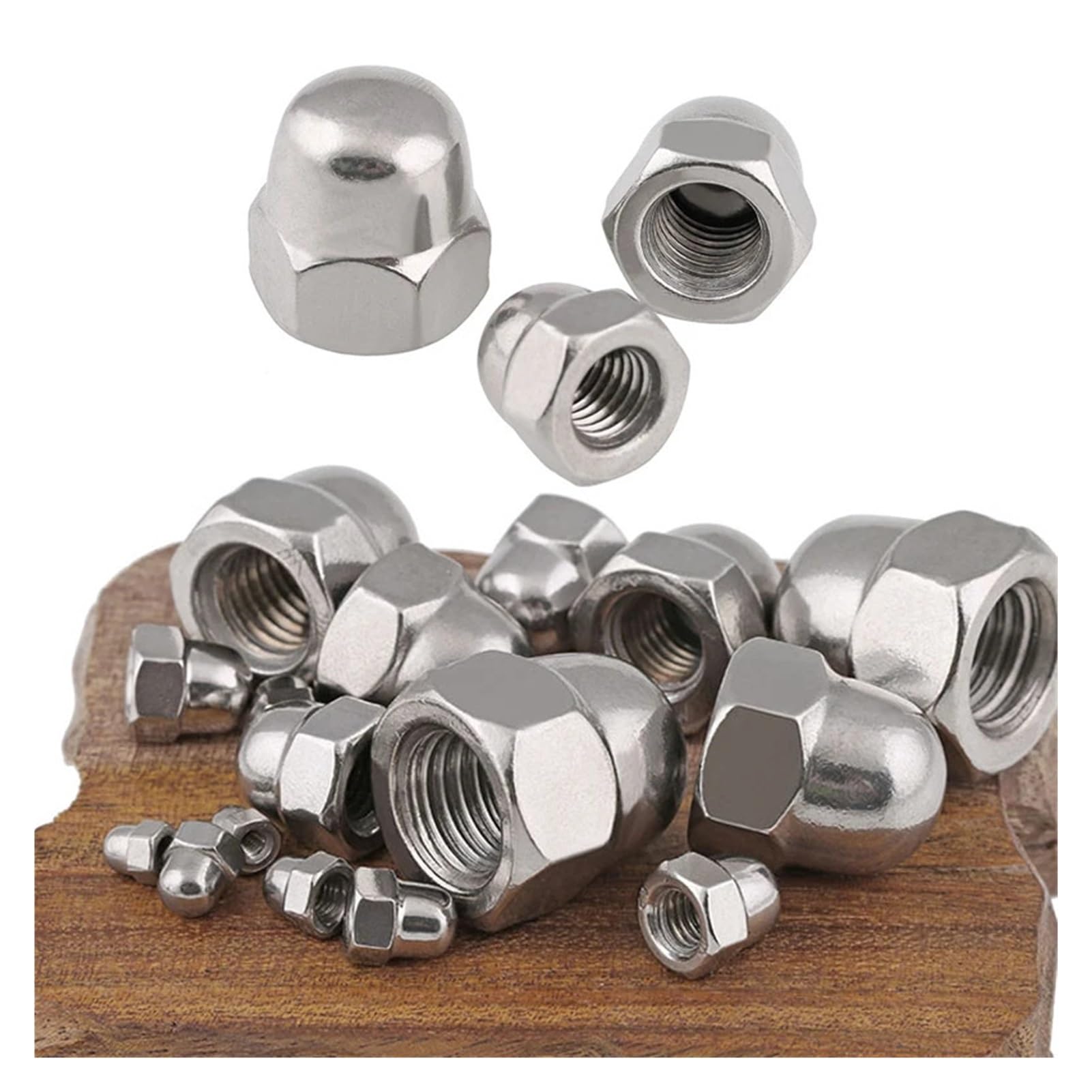 Nakrętki kopułkowe Nakrętki żołędziowe metryczne wielokolorowe M3-M36 opakowanie 50 szt(Brass,M24 (1Pcs))