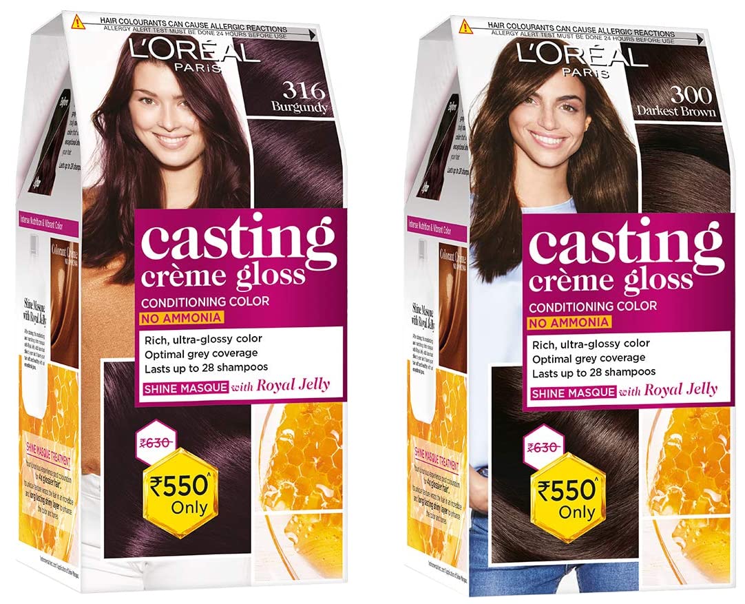 L'Oréal Paris Semi-Permanent Hair Colour, Plum/Burgundy 316 & L'Oréal Paris Semi-Permanent Hair Colour, Darkest Brown 300-picture-10