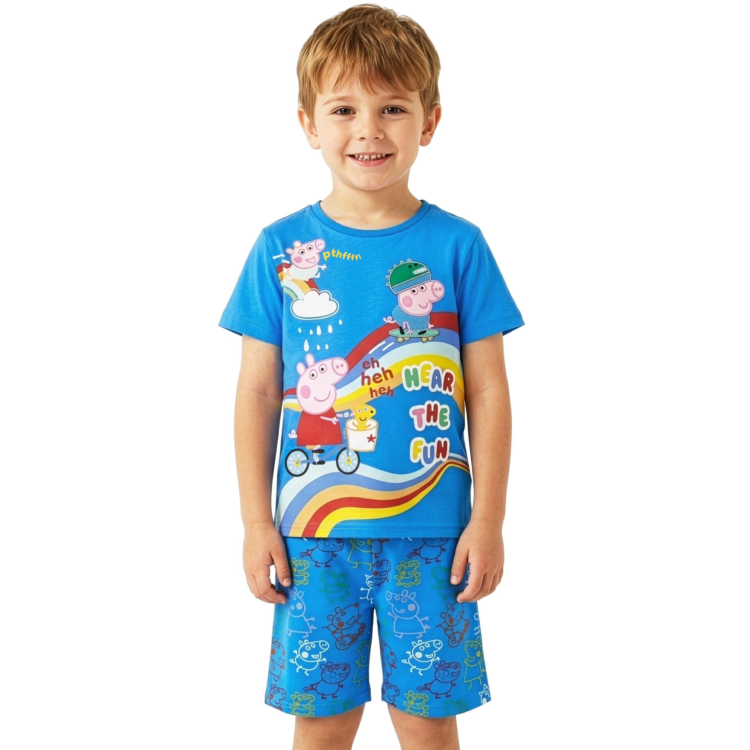 Peppa Pig Schlafanzug Jungen, Pyjama Jungen Und Schlafanzug Kinder, Kinder-Pjs