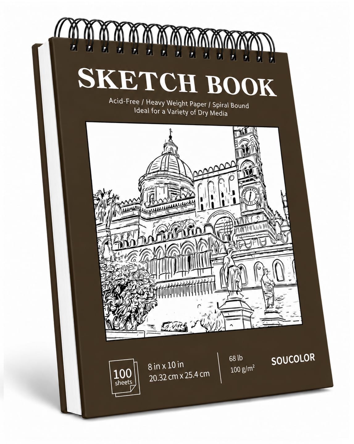 Soucolor Sketchbook - 100 Sheets for Artists -13