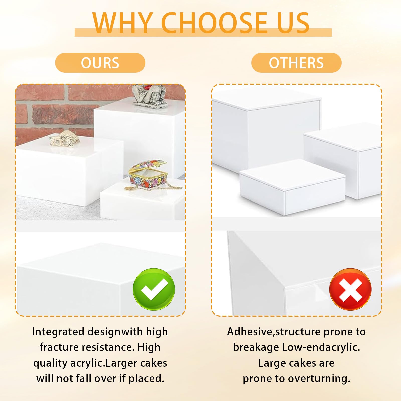6 Paquetes Soporte para Tartas, Soporte Exhibición de Alimentos para Buffet, Estantes Expositor Donuts, Mesa Dulce Accesorios para Bodas/Fiestas/Eventos Caja de Almacenamiento para Joyas, Cosméticos