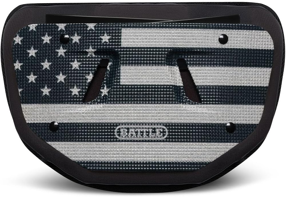 Battle Sports Diamond Football Back Plate – Hard Shell Lower Back Protector with Contoured Foam for High-Impact Protection for Youth, Kids and Adults