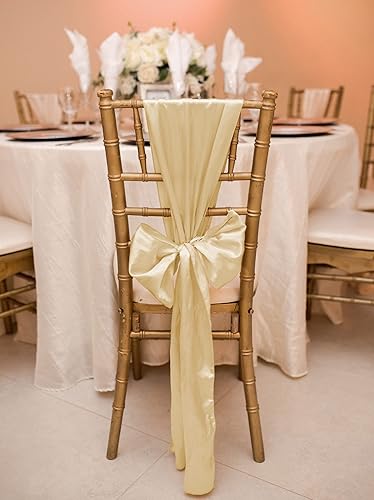 Vista 43 de 72 fundas universales para sillas de satén rojo, con lazos para silla, reutilizables, suministros para Navidad, bodas, recepciones, eventos