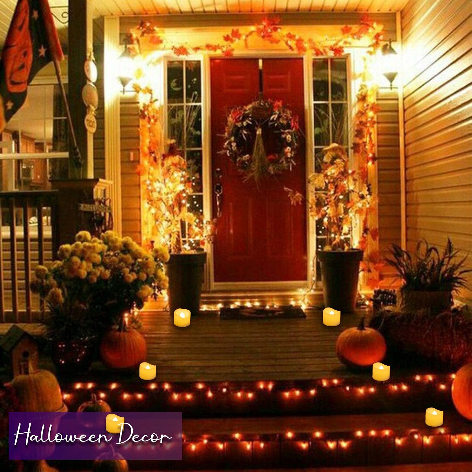 24 Candele LED Tremolanti - Batteria Inclusa, Senza Fiamma, Per Decorazioni - Foto 2