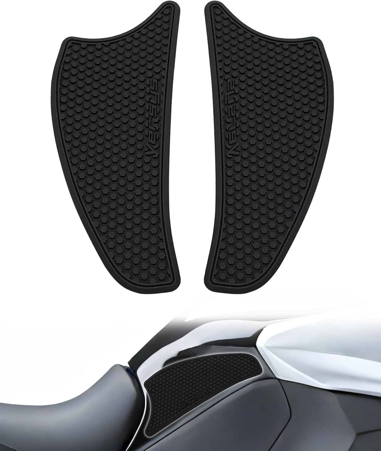 Motorcycle SideTank Pad Compatible with Kawasaki Versys 1000 2015-2019, Gas Oil Fuel Tank Pad,Anti-Slip Scratch-Resistant Protector Sticker,Versys1000 (pre-Applied Adhesive)