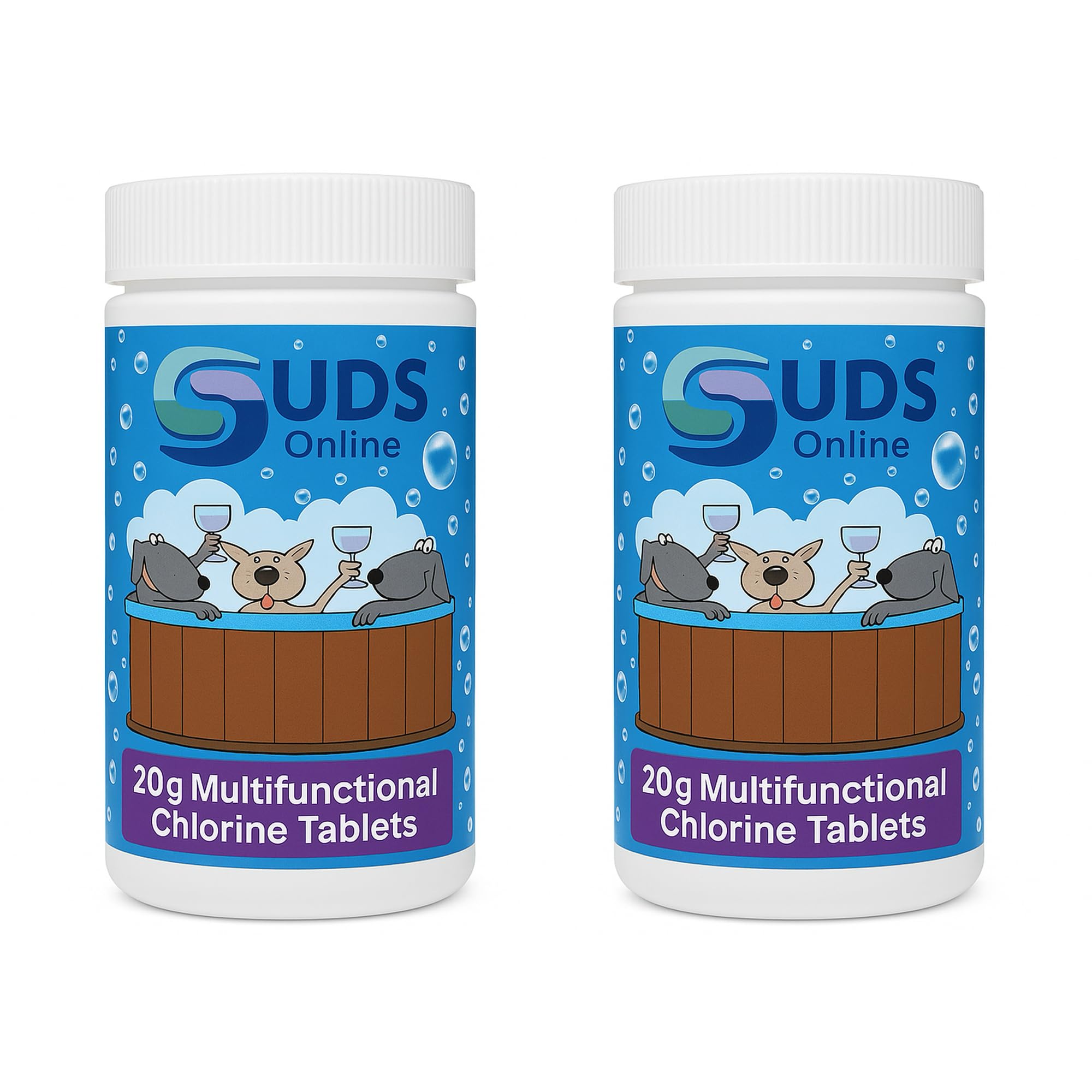 SUDS-ONLINE 100 x 20g CHLORINE TABLETS SWIMMING POOLS, SPA'S & HOT TUBS