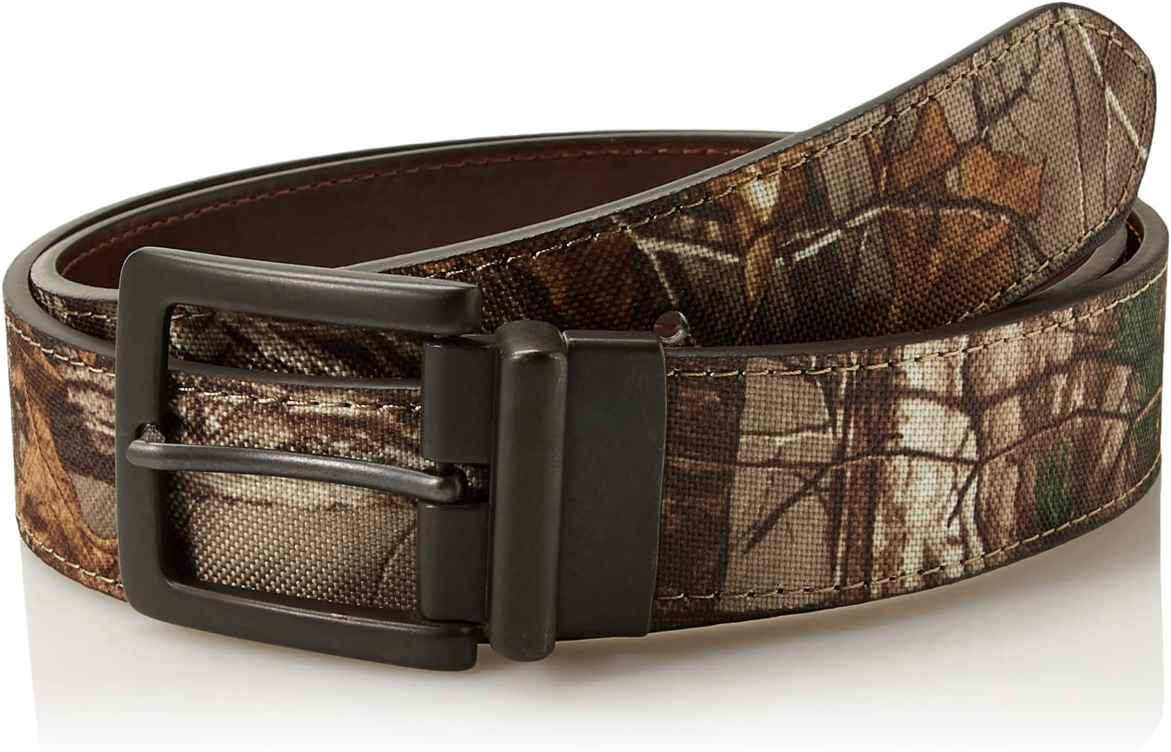 RealTree Camo Men's Reversible Leather Brass Belt