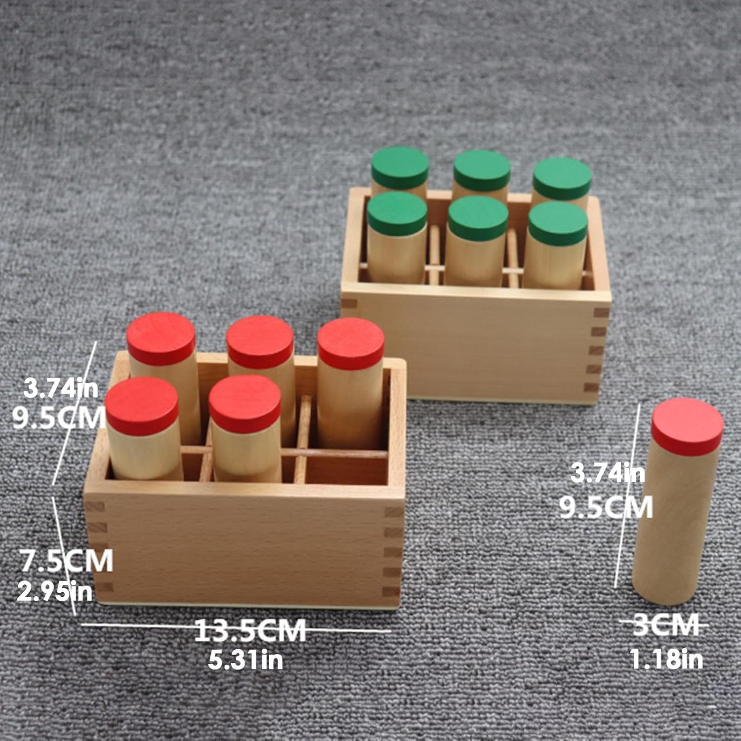 音の出るシリンダー形おもちゃ 聴覚刺激知育玩具 | 教育用双方向感覚遊び - 子供向け聴覚識別サウンドボトル 音遊び訓練 | 家庭・