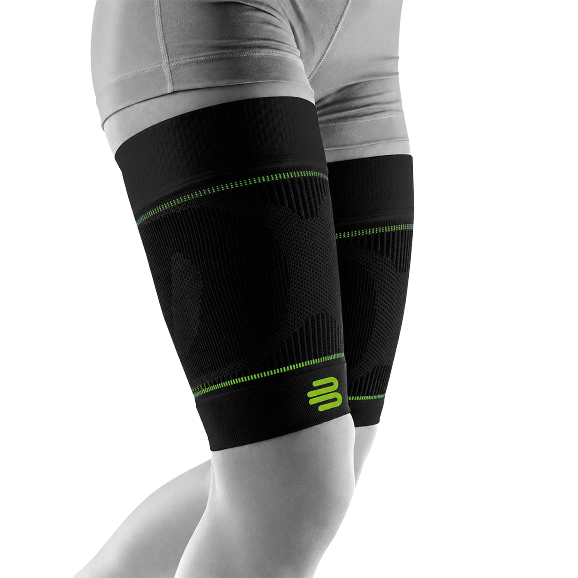 BAUERFEIND, 1 Paire de Bandages de Compression de Sport pour Cuisses, Unisexe, À Porter à Droite ou à Gauche, pour Les Sports de Ballon et d’Endurance, Renforcement de la Musculature