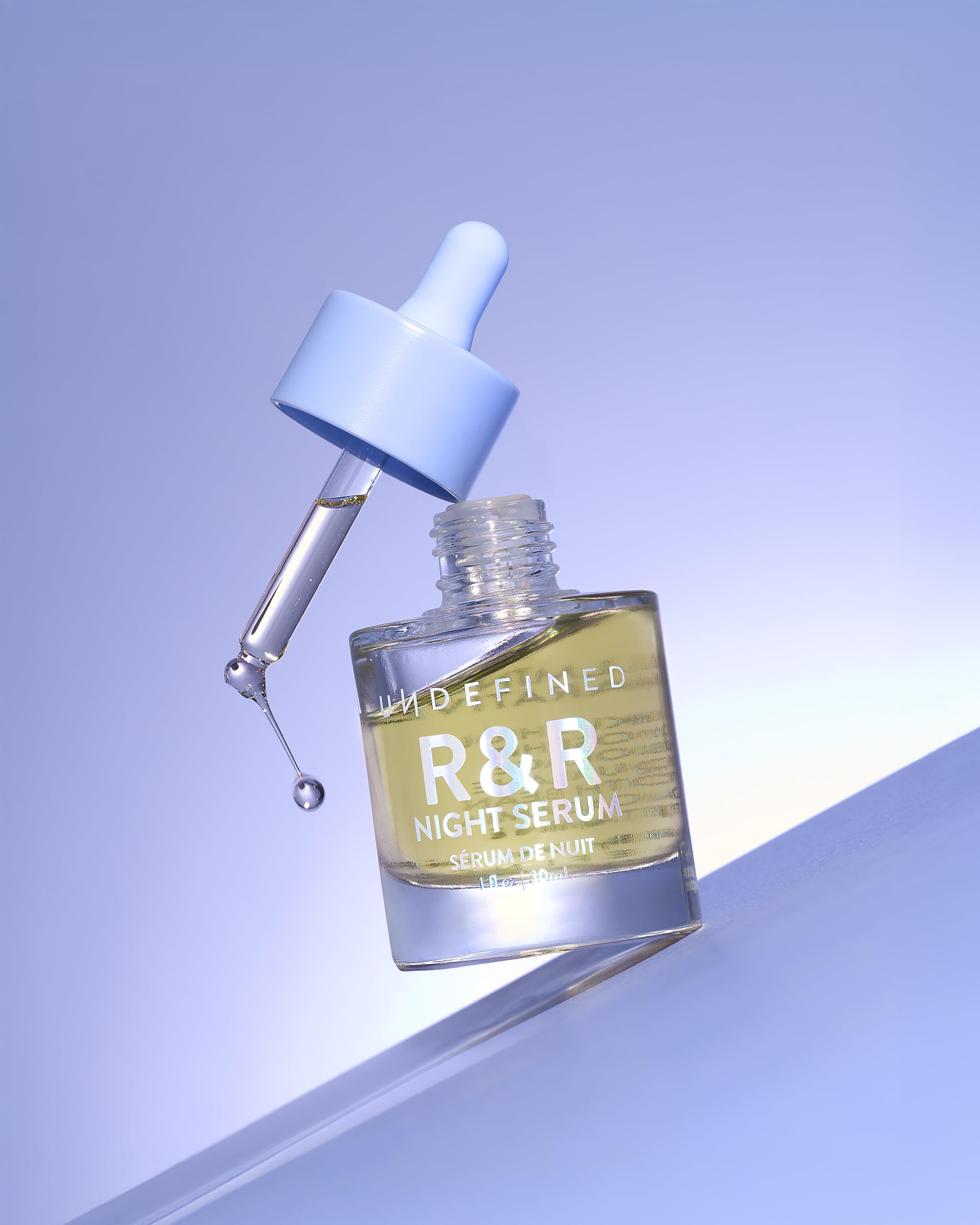 Undefined Beauty R&R Night Serum – Retinal Face Oil (retinaldehyde) with Blue Tansy, Tamanu, Bakuchiol, Squalane, Borage, Rosehip to repair, smooth and speed up turnover for youthful skin, 1oz
